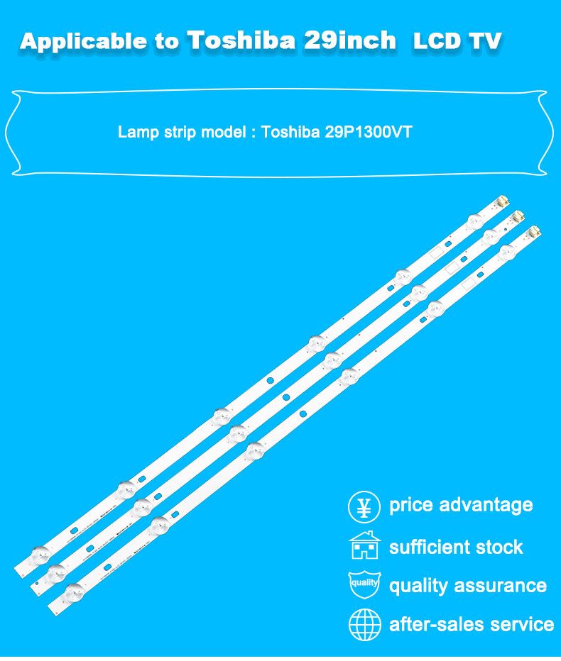 Toshiba SVT290A05_P1300_6LED_REV02_130304 565mm  3V1W 6led 3pcs/set TV Backlight Strips XY-0079