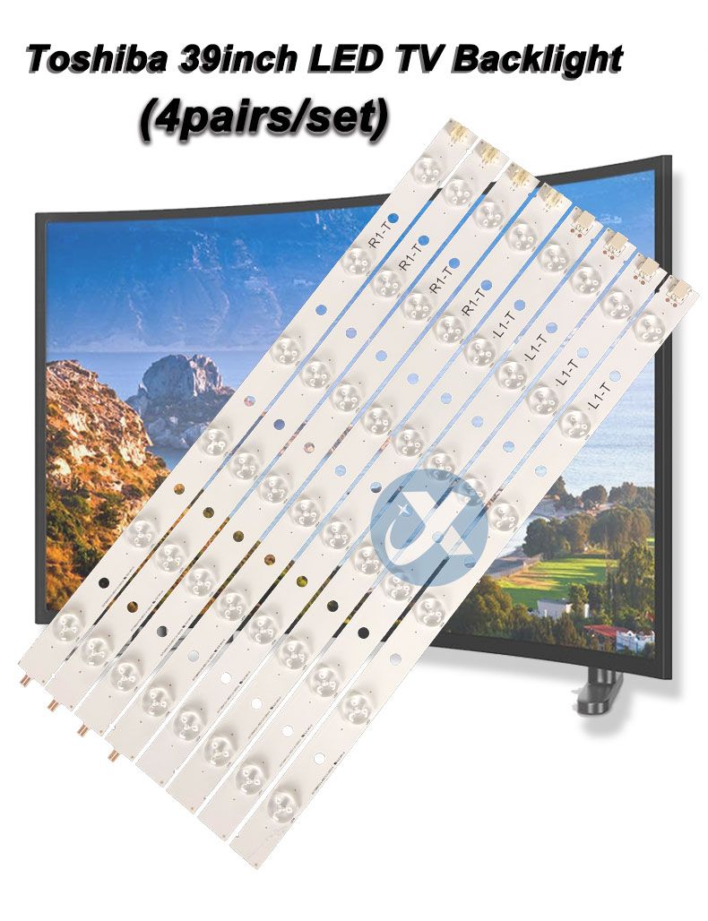 Toshiba 32inch R:SVT390A12_R_REV1.0_130314 396mm 3V1W 6led 4pairs/set  TV Backlight Strips XY-0083-SET