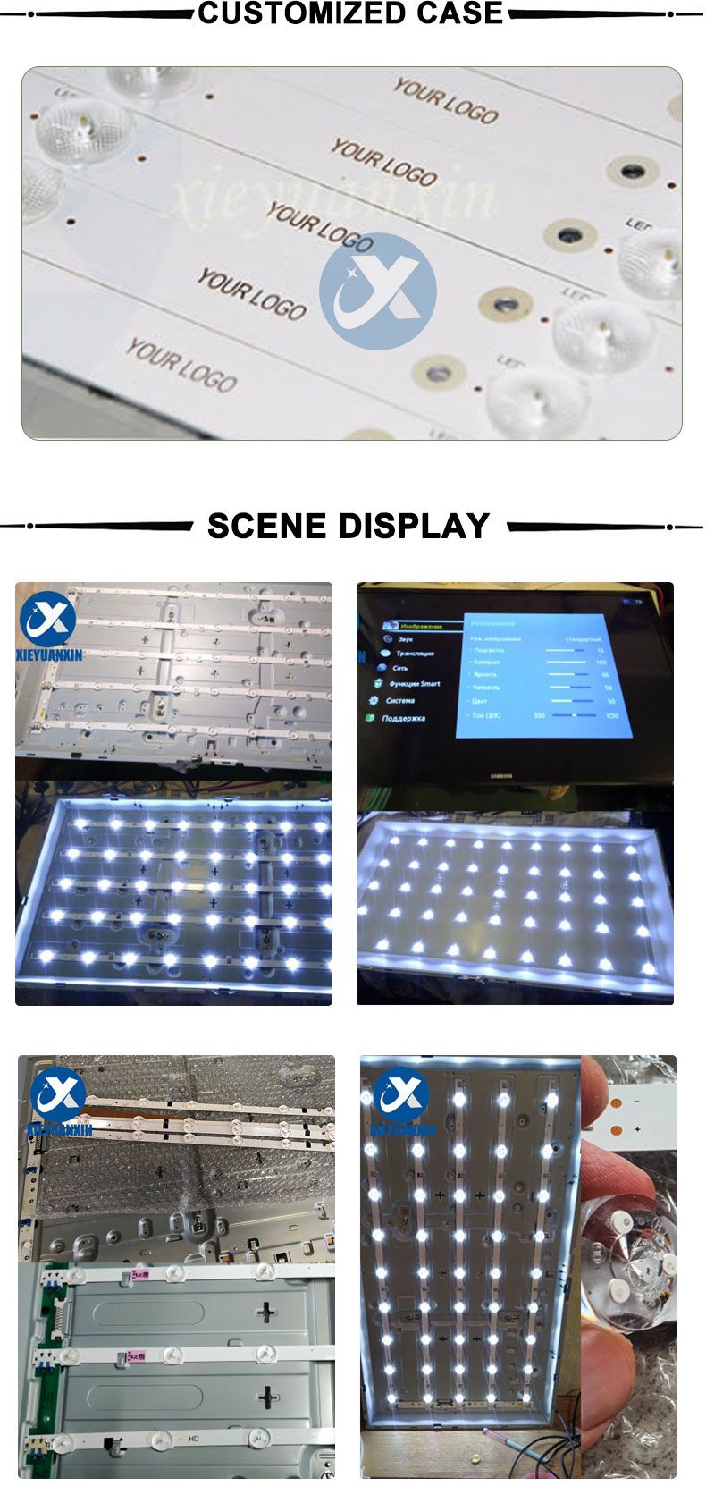 Toshiba 40inch  JL.D43081330-140FS-M 6 755mm 3V1W 8led  3pcs/set TV Backlight Strips XY-0086