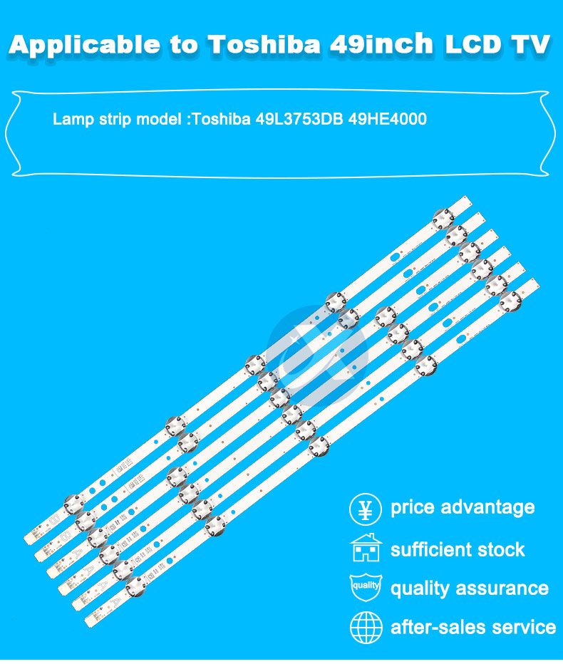 Toshiba 47inch  VESTEL 490DRT VNB A-TYPE VES490UNDS 460mm 3V 5led 6pcs/set TV Backlight Strips XY-0088-SET