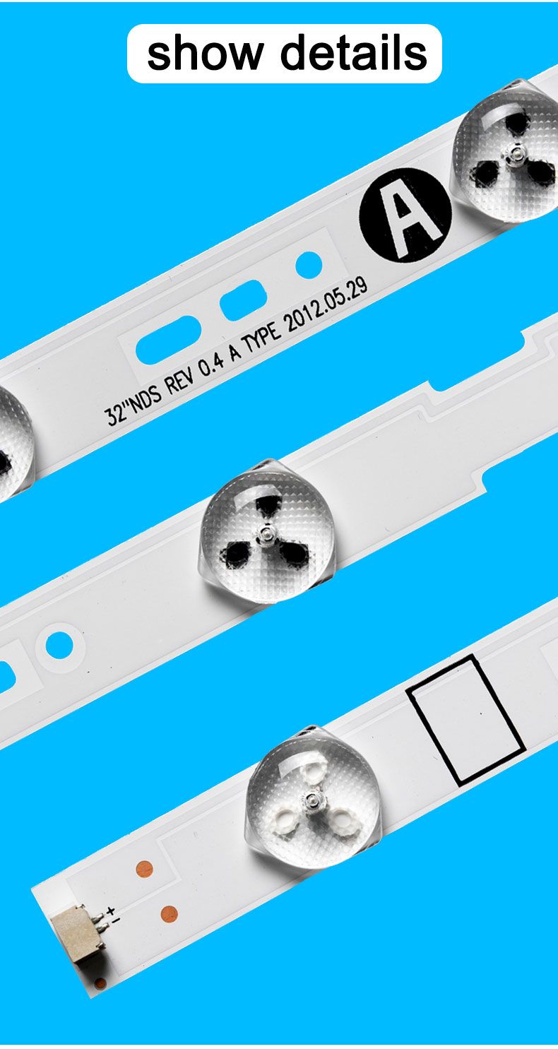 Sony 32EX SAMSUNG 2012SONY32A 3228 08 REV1.1 619mm 3V 8led 2A 2B TV Backlight Strip XY-0103-SET