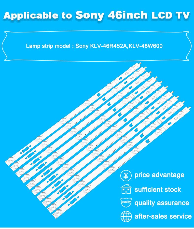 Sony LG INNOTECK 46INCH NDSOEM A TYPE REV0.1 2013.04.19 46R452A  440mm 3V1W 6led 10pcs/set TV Backlight Strip XY-0107