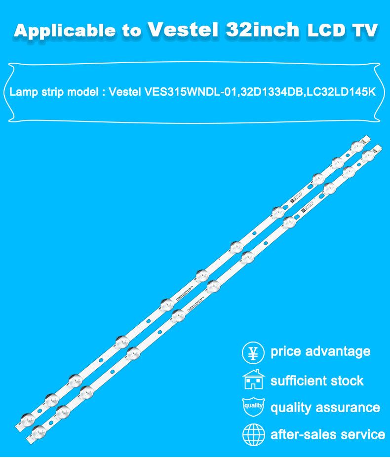 Vestel  VES315WNDL-01 VES315WNDS-01 32D1334DB 32inch  575mm 3V 11led 2pcs/set TV Backlight Strip XY-0113