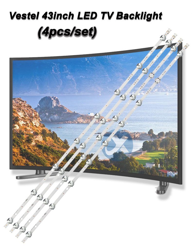 Vestel A: VESTEL 430DRT VNB A-TYPE REV06 VESTEL 43 FHD A-TYPE REV0.8 43inch 803mm 7led 3V1W 2pairs/set TV Backlight Strip XY-0116-SET