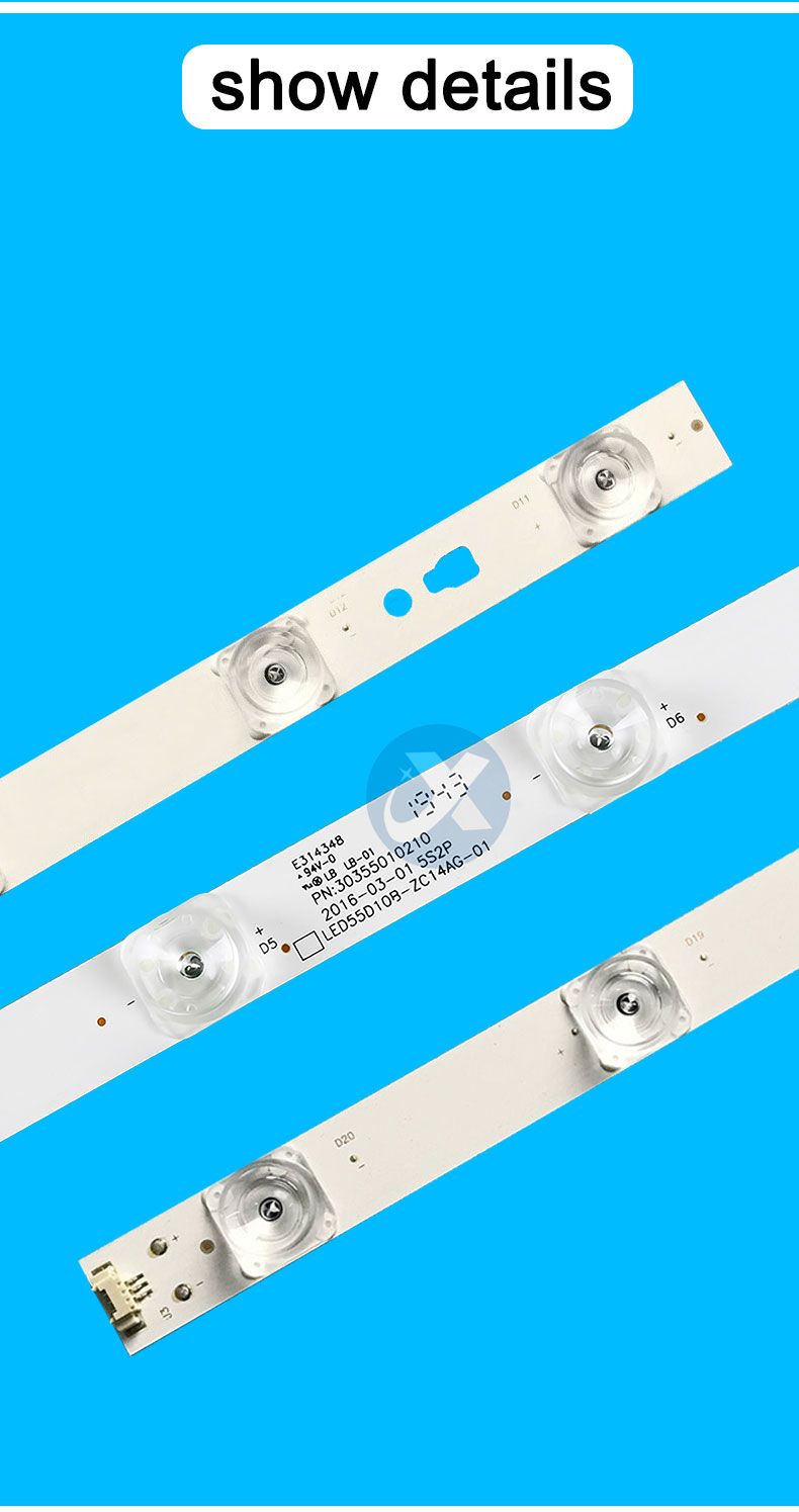 Hisense SVH420A72-REV3-5LED-130114 42K220JD 420mm 3V1W 5LED 9pcs/set TV Backlight Strip XY-0123