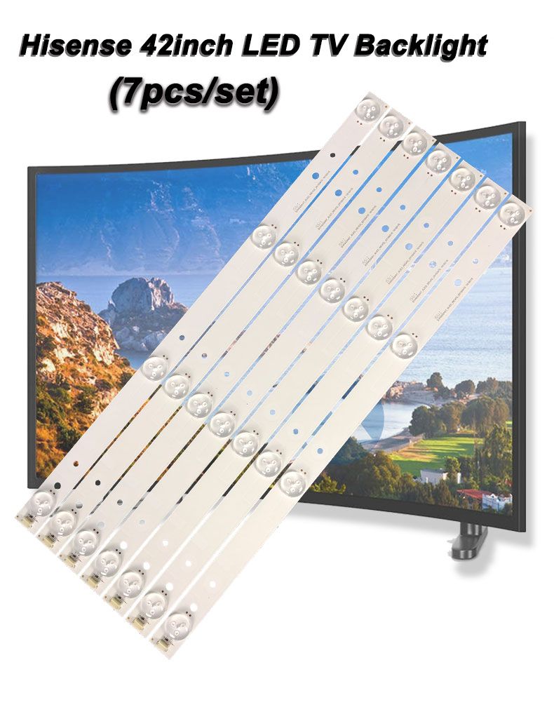 Hisense SVH420AA7_4LED_REV02_20150410 43EC210D 402mm 3V 4LED 7pcs/set TV Backlight Strip XY-0124