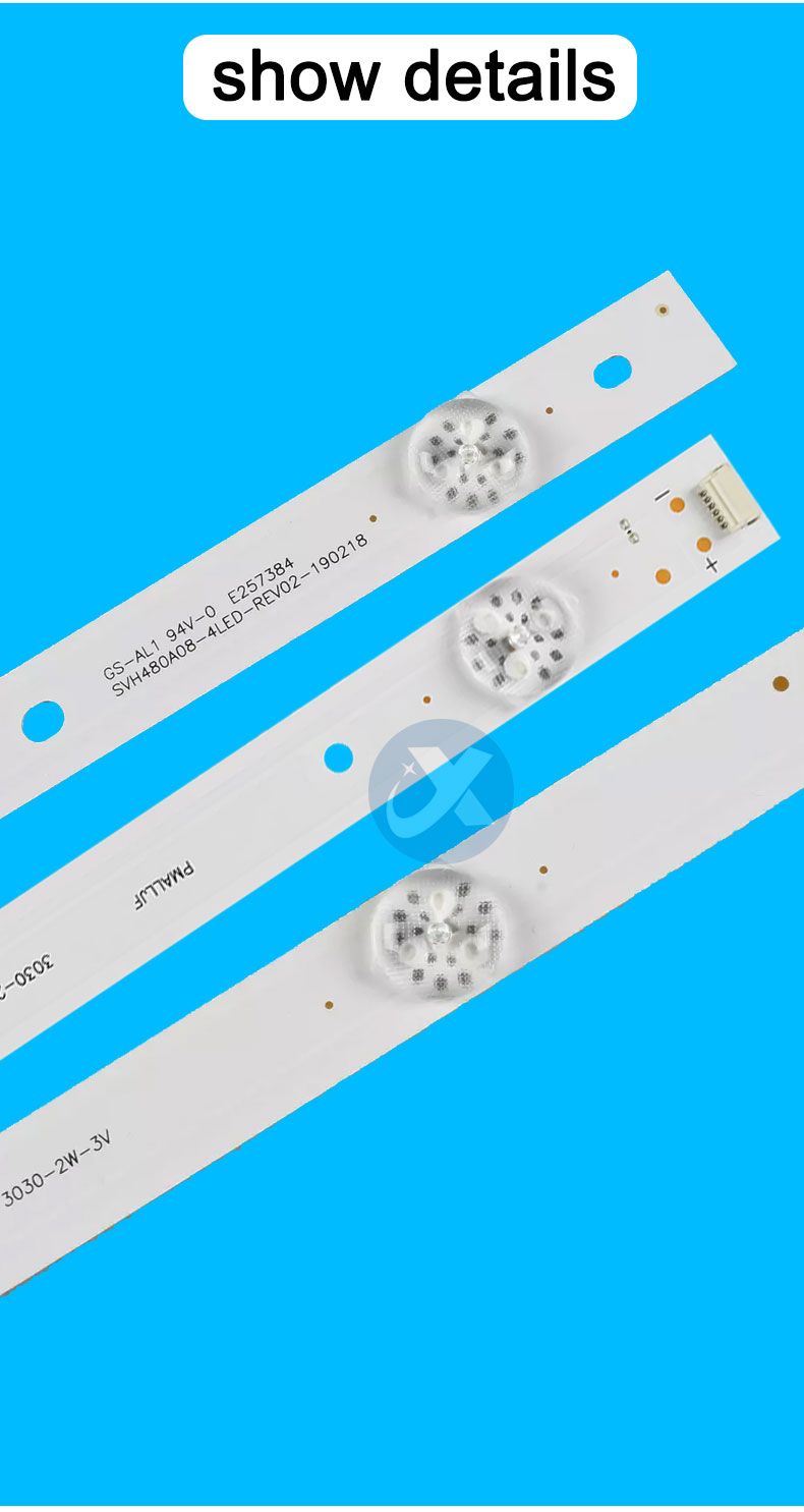 Hisense SVH480A08_4LED_REC02 150416 48K300U 479mm 3V2W  4LED 9pcs/set TV Backlight Strip XY-0126