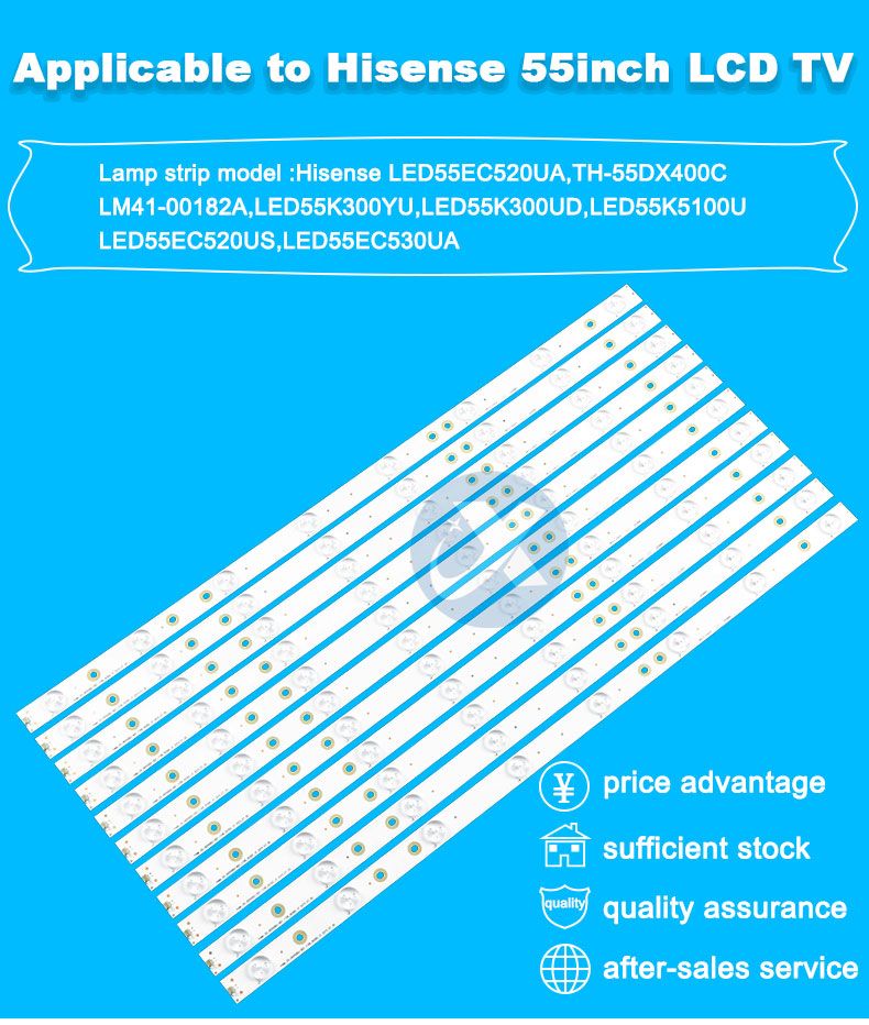 Hisense SAMSUNG-2015CHI550-B81-3228 LM41-00182A LBM550P0801-FH-1S 55inch 3V1W 8led 10pcs/set TV Backlight Strip XY-0129