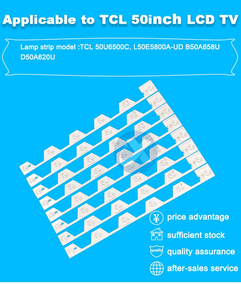 TCL YHB-4C-LB5006-YH2 TMT_50E5800_8X6_3030C  510mm 6V2W 6led 8pcs/set TV Backlight Strip XY-156
